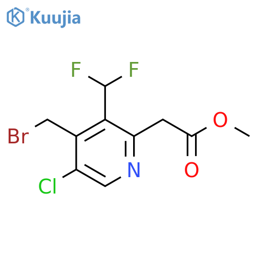 Methyl 4-(bromomethyl)-5-chloro-3-(difluoromethyl)pyridine-2-acetate structure