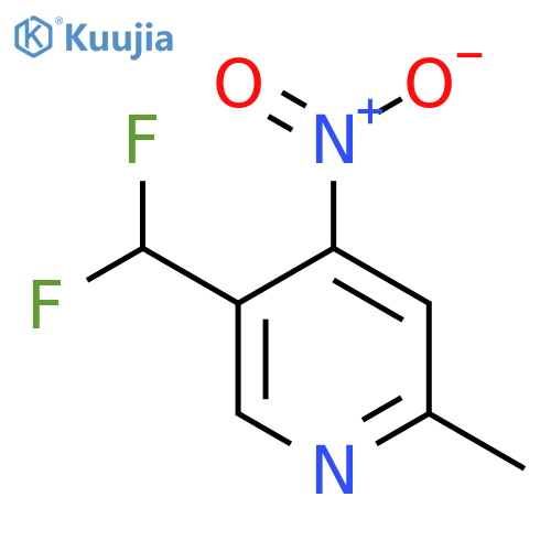 5-(Difluoromethyl)-2-methyl-4-nitropyridine structure