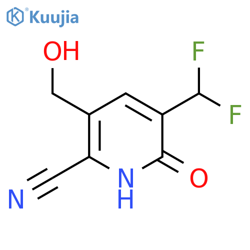 2-Cyano-5-(difluoromethyl)-6-hydroxypyridine-3-methanol structure