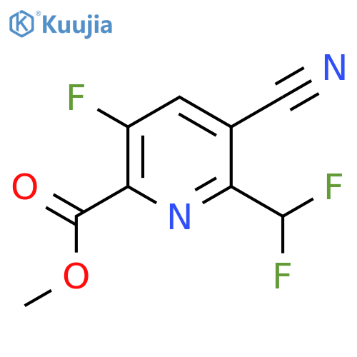 Methyl 3-cyano-2-(difluoromethyl)-5-fluoropyridine-6-carboxylate structure