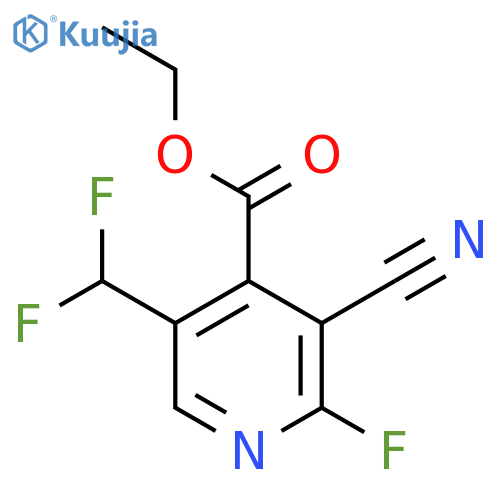 Ethyl 3-cyano-5-(difluoromethyl)-2-fluoropyridine-4-carboxylate structure