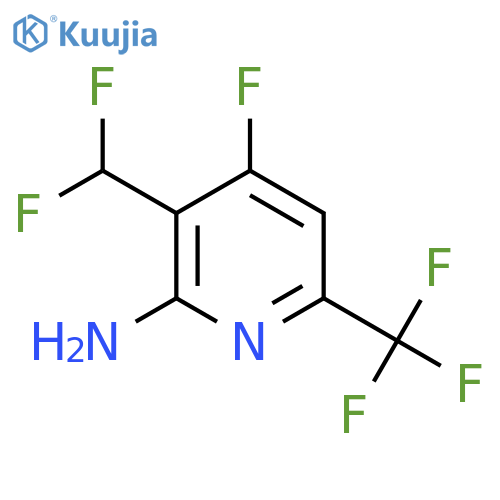 2-Amino-3-(difluoromethyl)-4-fluoro-6-(trifluoromethyl)pyridine structure