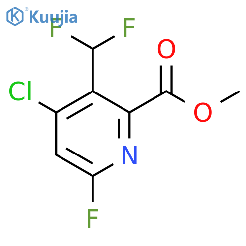 Methyl 4-chloro-3-(difluoromethyl)-6-fluoropyridine-2-carboxylate structure