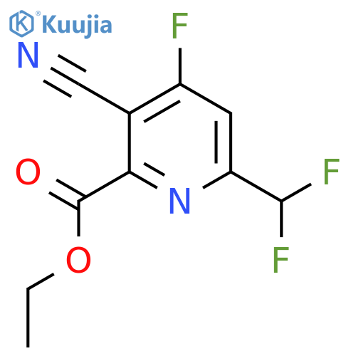 Ethyl 3-cyano-6-(difluoromethyl)-4-fluoropyridine-2-carboxylate structure