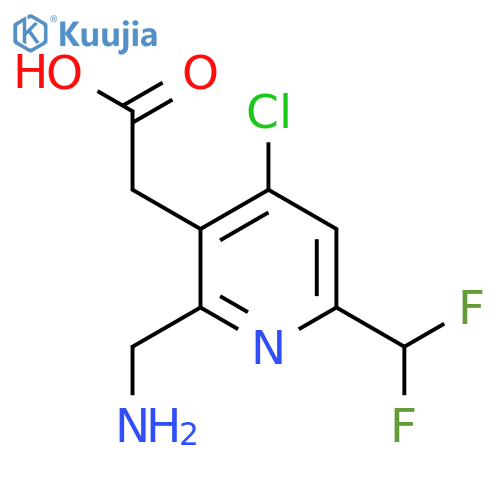 2-(Aminomethyl)-4-chloro-6-(difluoromethyl)pyridine-3-acetic acid structure