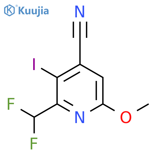 4-Cyano-2-(difluoromethyl)-3-iodo-6-methoxypyridine structure