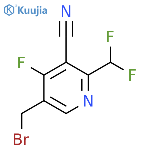 5-(Bromomethyl)-3-cyano-2-(difluoromethyl)-4-fluoropyridine structure