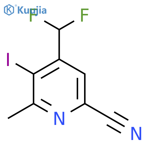 6-Cyano-4-(difluoromethyl)-3-iodo-2-methylpyridine structure
