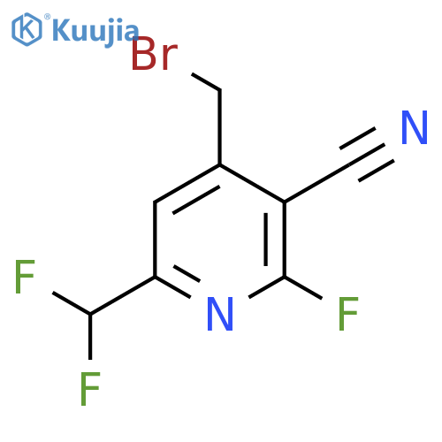 4-(Bromomethyl)-3-cyano-6-(difluoromethyl)-2-fluoropyridine structure