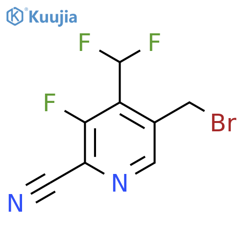 5-(Bromomethyl)-2-cyano-4-(difluoromethyl)-3-fluoropyridine structure