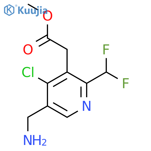 Methyl 5-(aminomethyl)-4-chloro-2-(difluoromethyl)pyridine-3-acetate structure