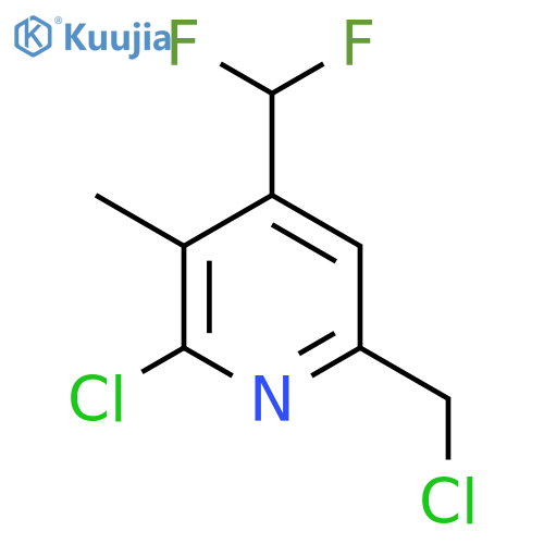2-Chloro-6-(chloromethyl)-4-(difluoromethyl)-3-methylpyridine structure