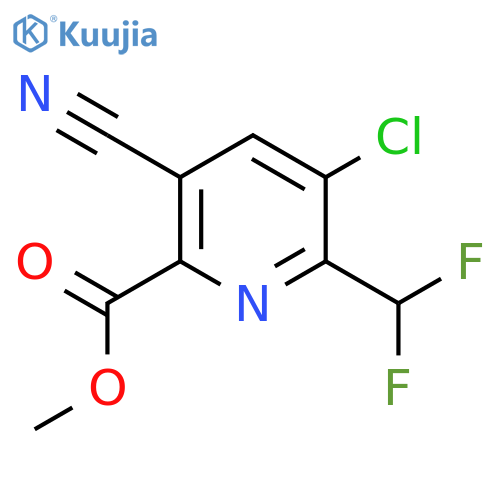 Methyl 3-chloro-5-cyano-2-(difluoromethyl)pyridine-6-carboxylate structure