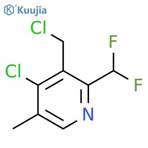 4-Chloro-3-(chloromethyl)-2-(difluoromethyl)-5-methylpyridine structure