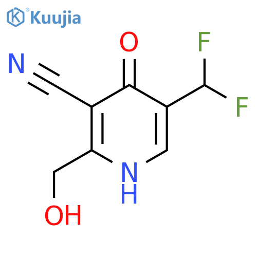 3-Cyano-5-(difluoromethyl)-4-hydroxypyridine-2-methanol structure