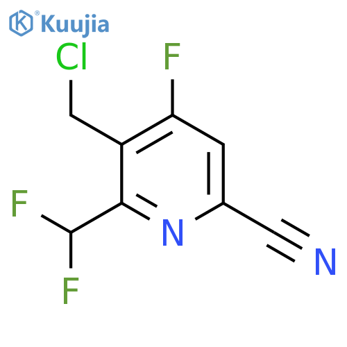 3-(Chloromethyl)-6-cyano-2-(difluoromethyl)-4-fluoropyridine structure