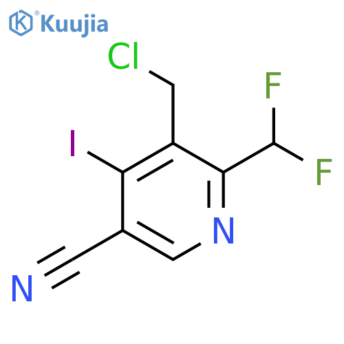 3-(Chloromethyl)-5-cyano-2-(difluoromethyl)-4-iodopyridine structure
