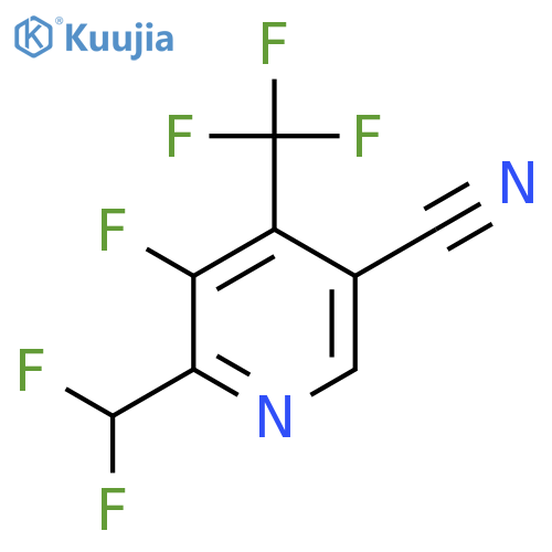 5-Cyano-2-(difluoromethyl)-3-fluoro-4-(trifluoromethyl)pyridine structure