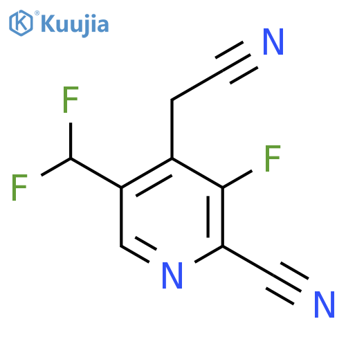 2-Cyano-5-(difluoromethyl)-3-fluoropyridine-4-acetonitrile structure