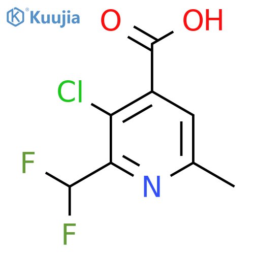 3-Chloro-2-(difluoromethyl)-6-methylpyridine-4-carboxylic acid structure
