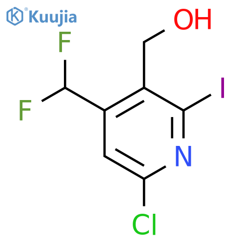6-Chloro-4-(difluoromethyl)-2-iodopyridine-3-methanol structure