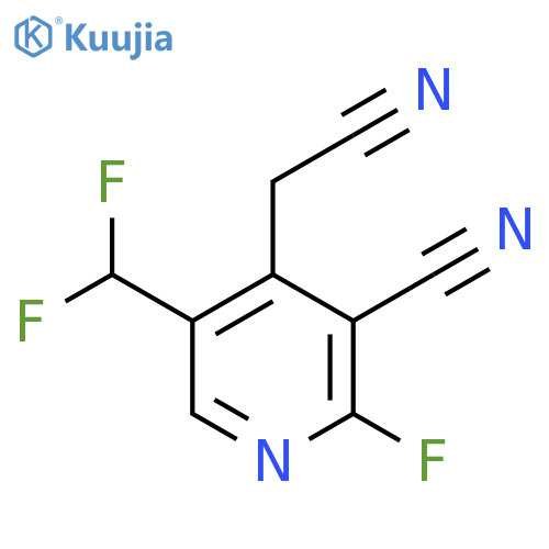 3-Cyano-5-(difluoromethyl)-2-fluoropyridine-4-acetonitrile structure