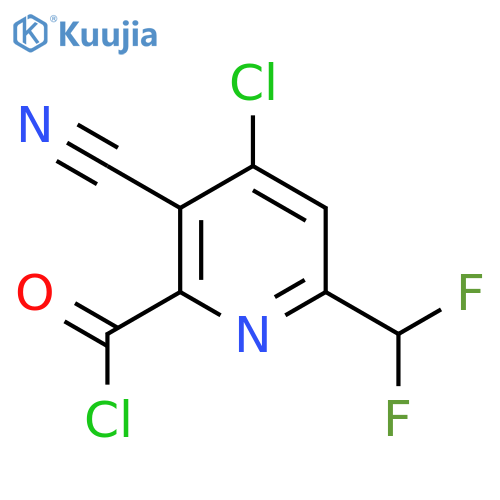 4-Chloro-3-cyano-6-(difluoromethyl)pyridine-2-carbonyl chloride structure
