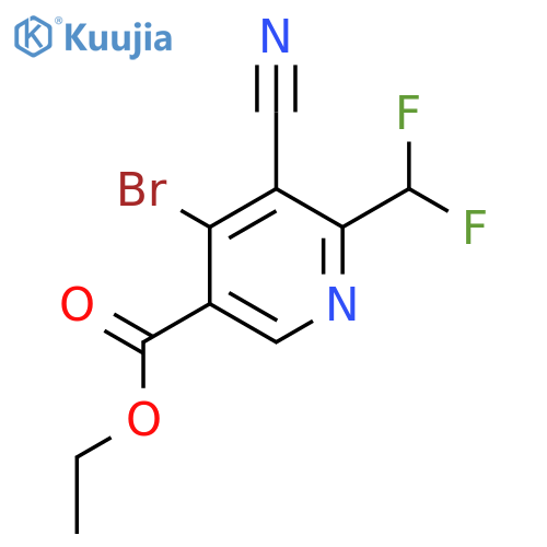 Ethyl 4-bromo-3-cyano-2-(difluoromethyl)pyridine-5-carboxylate structure