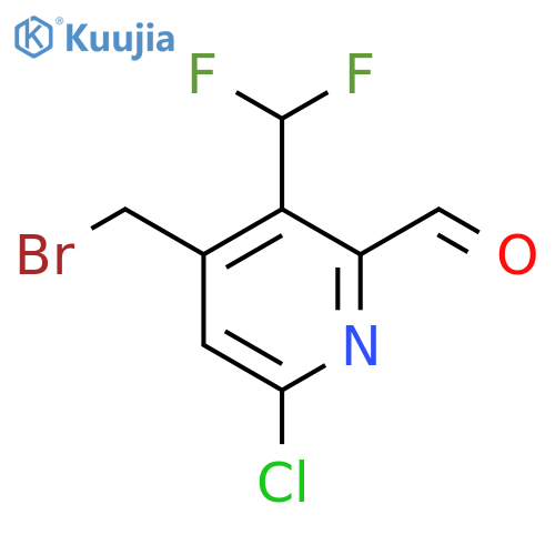 4-(Bromomethyl)-6-chloro-3-(difluoromethyl)pyridine-2-carboxaldehyde structure
