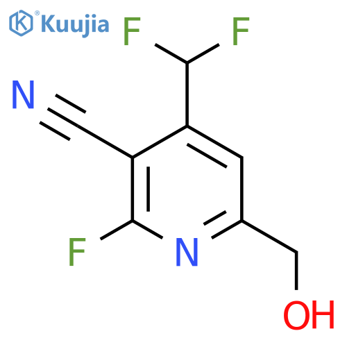 3-Cyano-4-(difluoromethyl)-2-fluoropyridine-6-methanol structure
