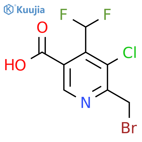 2-(Bromomethyl)-3-chloro-4-(difluoromethyl)pyridine-5-carboxylic acid structure