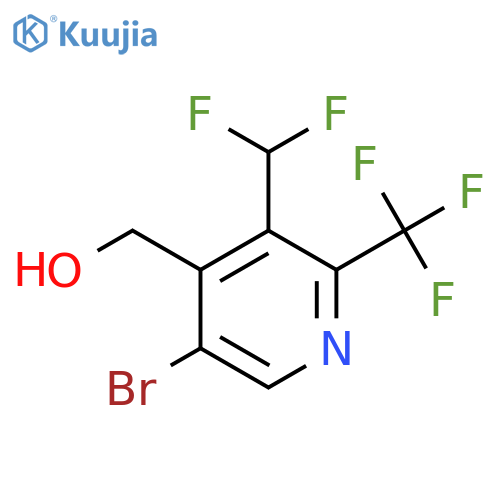 5-Bromo-3-(difluoromethyl)-2-(trifluoromethyl)pyridine-4-methanol structure