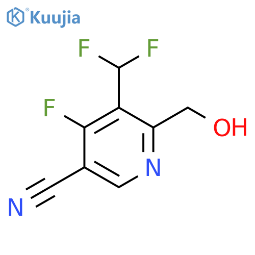 5-Cyano-3-(difluoromethyl)-4-fluoropyridine-2-methanol structure