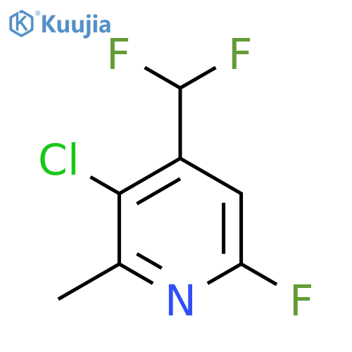 3-Chloro-4-(difluoromethyl)-6-fluoro-2-methylpyridine structure