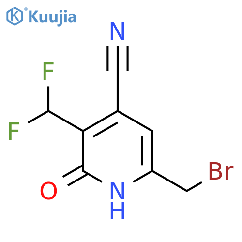 6-(Bromomethyl)-4-cyano-3-(difluoromethyl)-2-hydroxypyridine structure