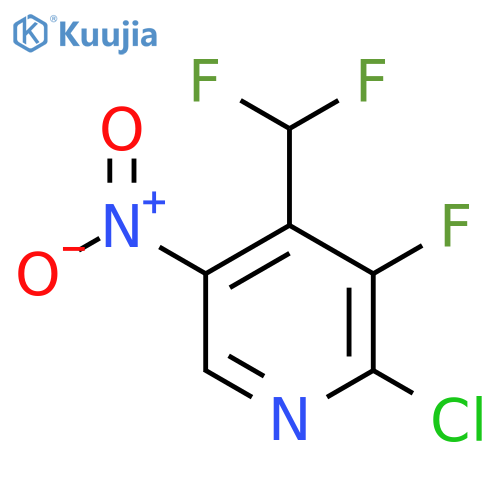 2-Chloro-4-(difluoromethyl)-3-fluoro-5-nitropyridine structure