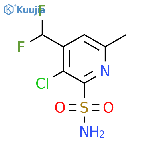 3-Chloro-4-(difluoromethyl)-6-methylpyridine-2-sulfonamide structure