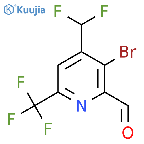 3-Bromo-4-(difluoromethyl)-6-(trifluoromethyl)pyridine-2-carboxaldehyde structure