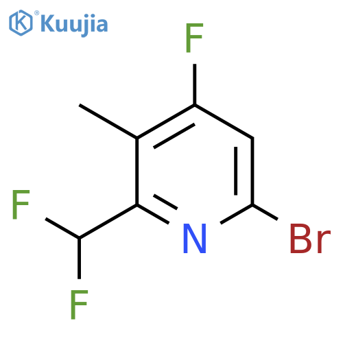 6-Bromo-2-(difluoromethyl)-4-fluoro-3-methylpyridine structure
