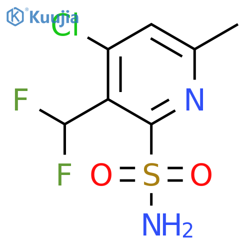 4-Chloro-3-(difluoromethyl)-6-methylpyridine-2-sulfonamide structure