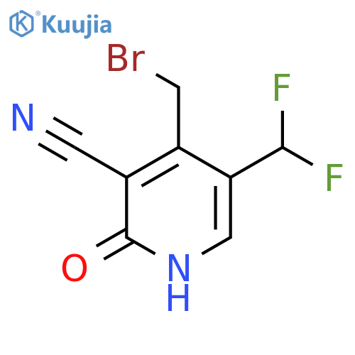 4-(Bromomethyl)-3-cyano-5-(difluoromethyl)-2-hydroxypyridine structure