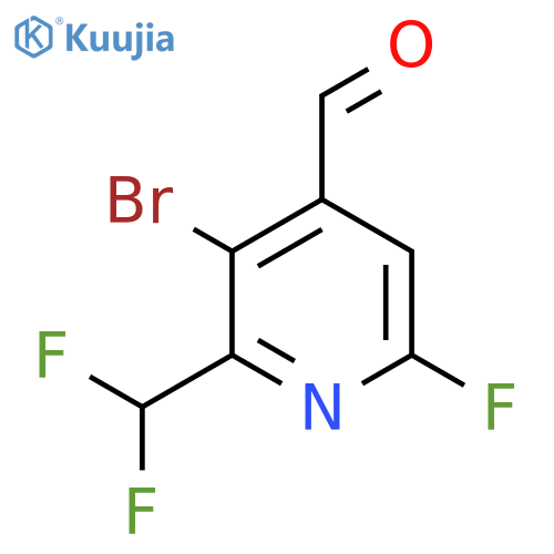 3-Bromo-2-(difluoromethyl)-6-fluoropyridine-4-carboxaldehyde structure
