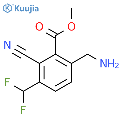 Methyl 6-aminomethyl-2-cyano-3-(difluoromethyl)benzoate structure