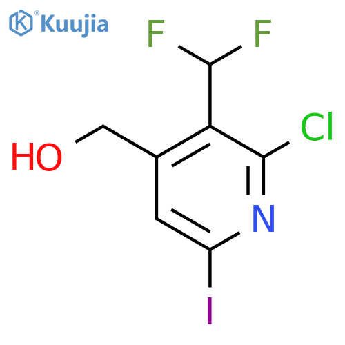2-Chloro-3-(difluoromethyl)-6-iodopyridine-4-methanol structure