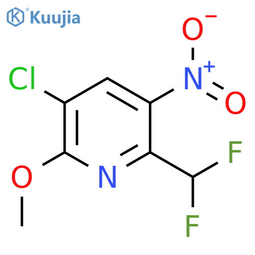 3-Chloro-6-(difluoromethyl)-2-methoxy-5-nitropyridine structure