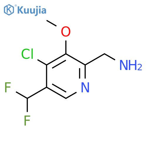 2-(Aminomethyl)-4-chloro-5-(difluoromethyl)-3-methoxypyridine structure