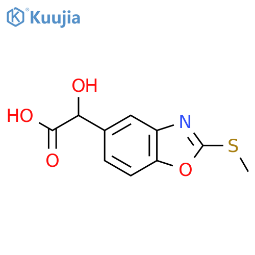 5-(Carboxy(hydroxy)methyl)-2-(methylthio)benzo[d]oxazole structure