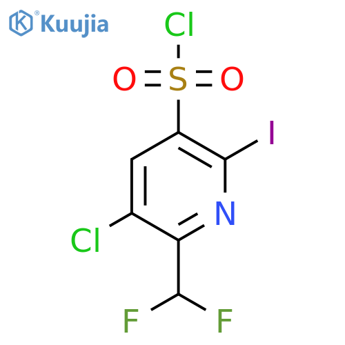 3-Chloro-2-(difluoromethyl)-6-iodopyridine-5-sulfonyl chloride structure
