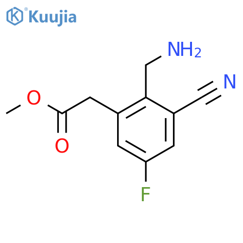 Methyl 2-aminomethyl-3-cyano-5-fluorophenylacetate structure