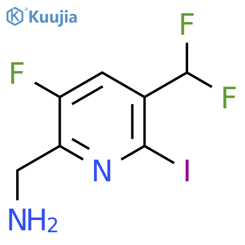 2-(Aminomethyl)-5-(difluoromethyl)-3-fluoro-6-iodopyridine structure